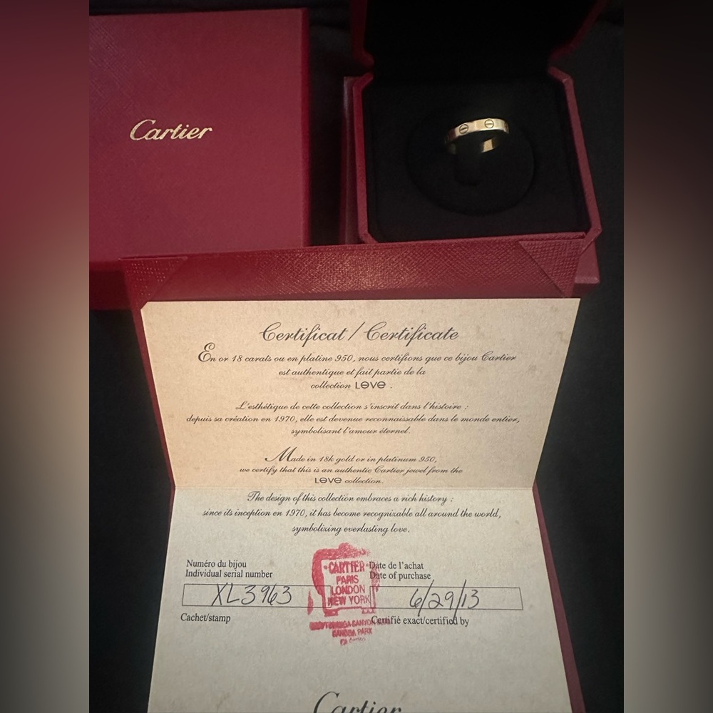 Authentic Cartier Love Ring, Small Model